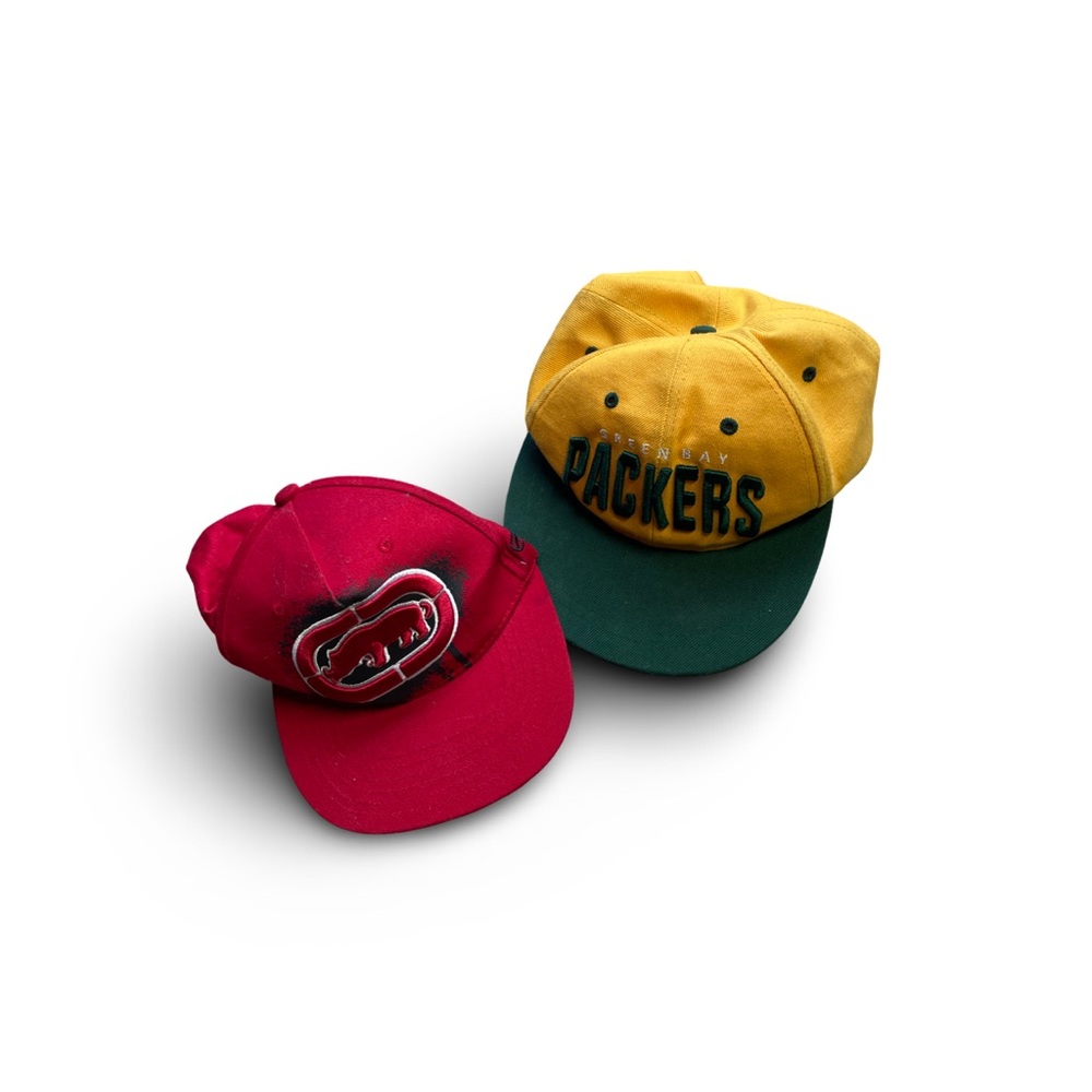 Red and Yellow Baseball Caps